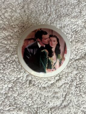 Gone With The Wind Music Box Round Porcelain Turner Classics Vintage Nostalgia